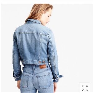 NWT JCrew Cropped Denim Jacket Women’s Large